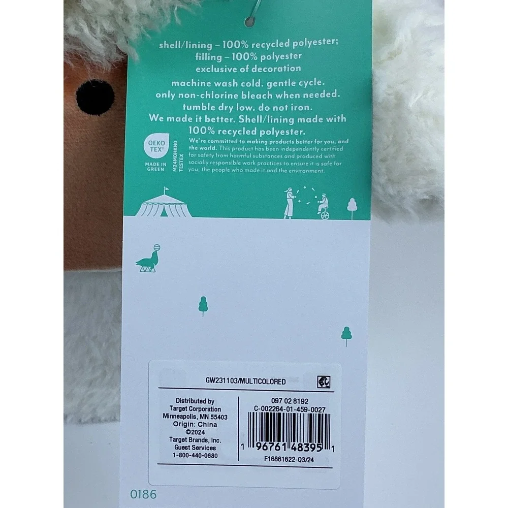 Pillowfort Sheep Hooded Blanket w/ Built-in Hand Mitts Kids Warm‎ & Cozy Winter